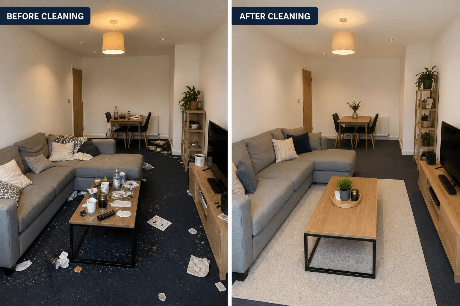 end of tenancy cleaning house example